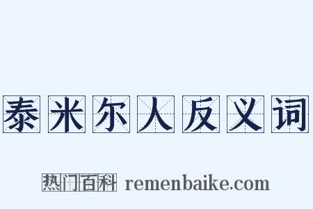 泰米尔人反义词是什么意思的图片